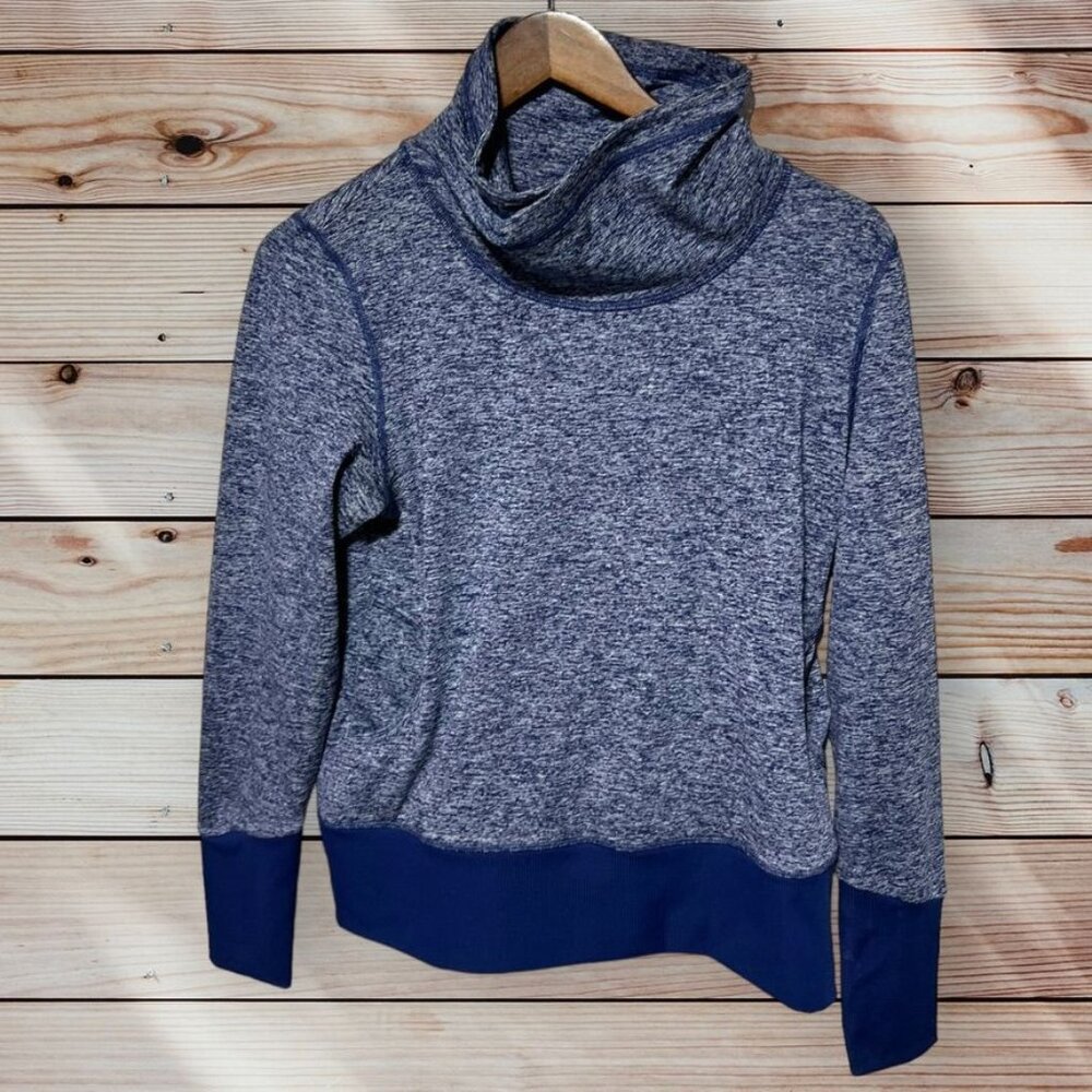 Lucy Funnel Neck Sweatshirt Blue Size Small